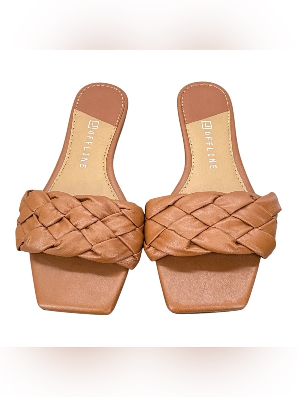 OFFLINE Braided Slide Sandals in Tan